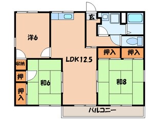 ハミング諏訪Ａの物件間取画像